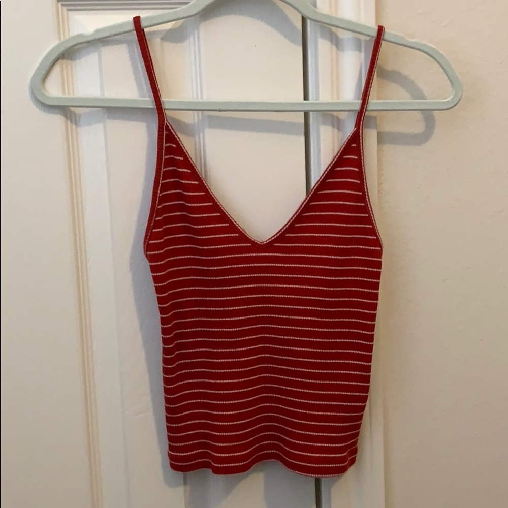 Brandy Melville red&white top